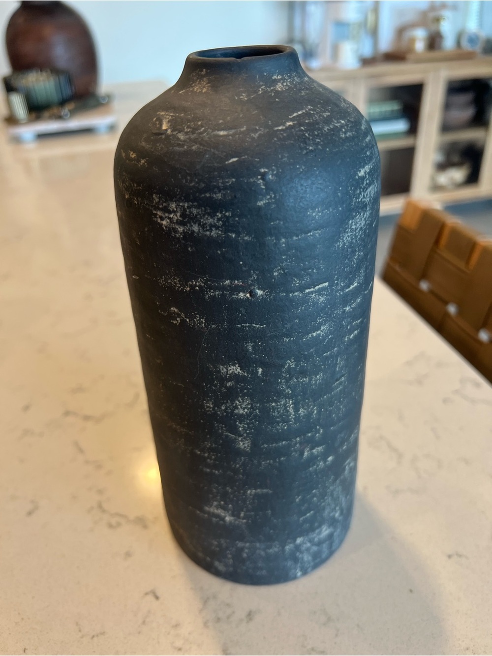 Hearth & Hand Matte Black Textured Ceramic Vase